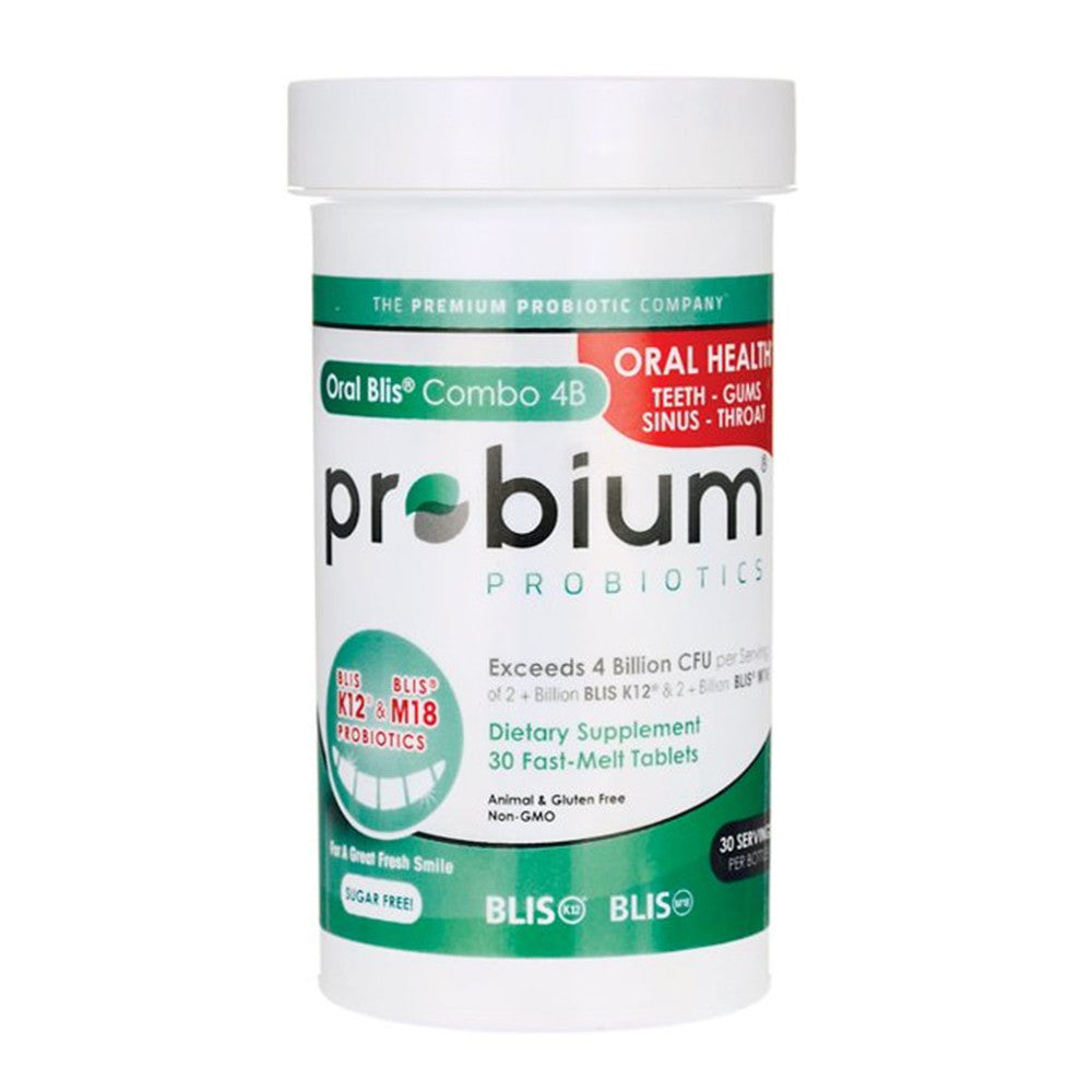 Probium Probiotics Oral Health Tablets, Oral Blis Combo 4B, 30 Ea